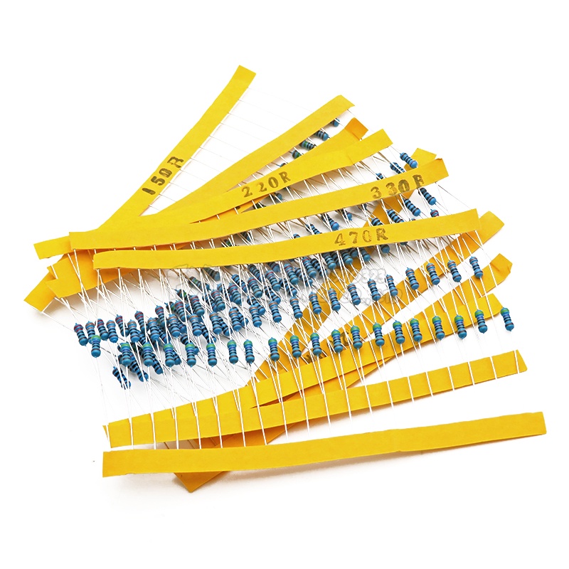 Set 600 Điện Trở Màng Kim Loại 30 Loại 1 / 4W 1% 1K 10K 100K 200K 220 ohm 1M 300 Cái