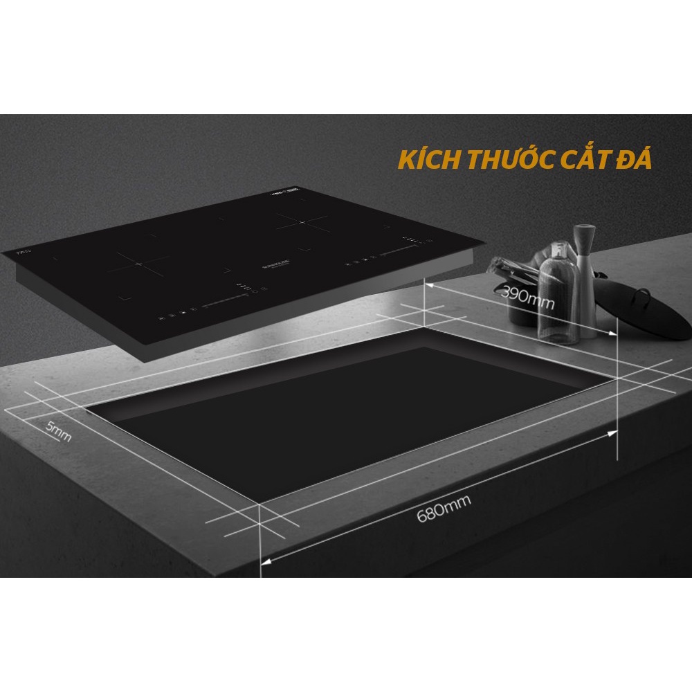 Bếp đôi điện từ Sunhouse SHB-DI05 Plus -Hàng chính hãng bảo hành điện tử 36 tháng