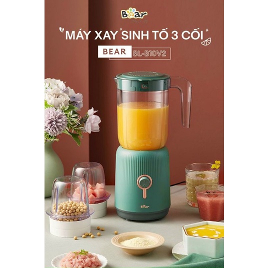 Máy xay sinh tố đa năng 3 trong 1 Bear LLJ-C10P1