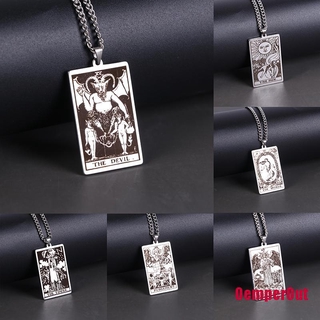 ❤Oemper Out❤Vòng cổ Mặt Thẻ Bài Tarot Waite Major Arcana Pagan