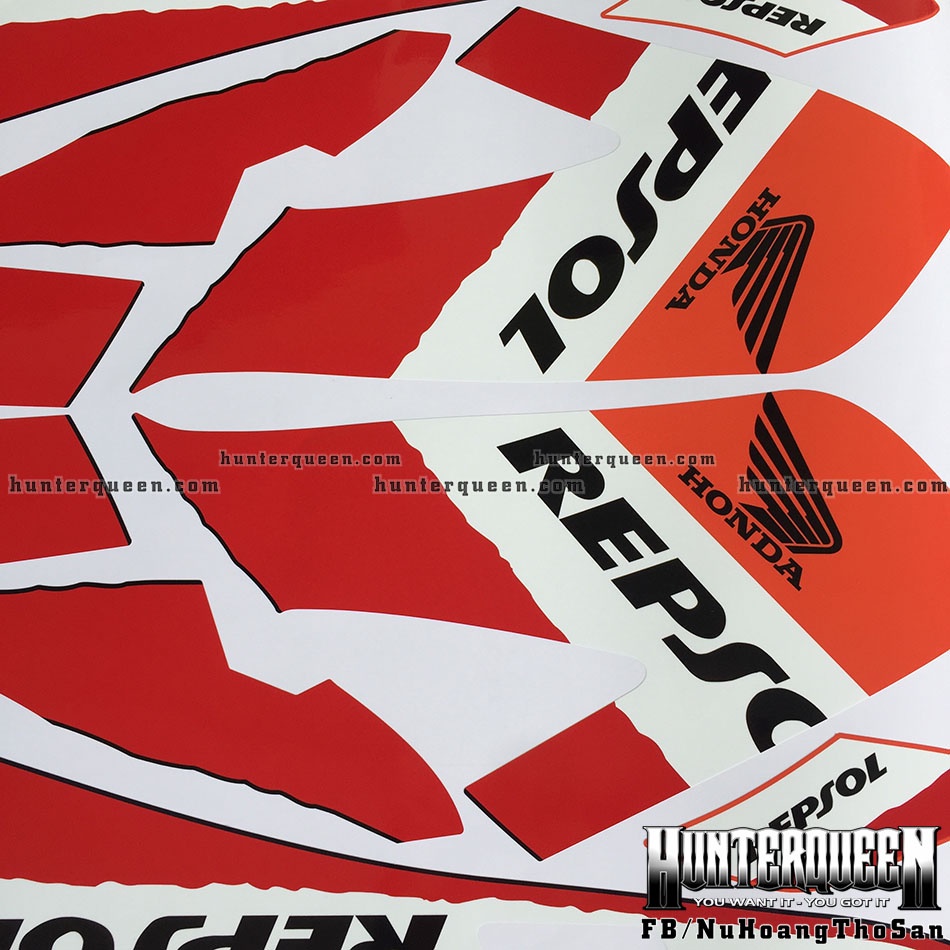 Tem rời dán xe WAVE RSX 2008 đỏ đen. Chất liệu decal cao cấp không bay màu