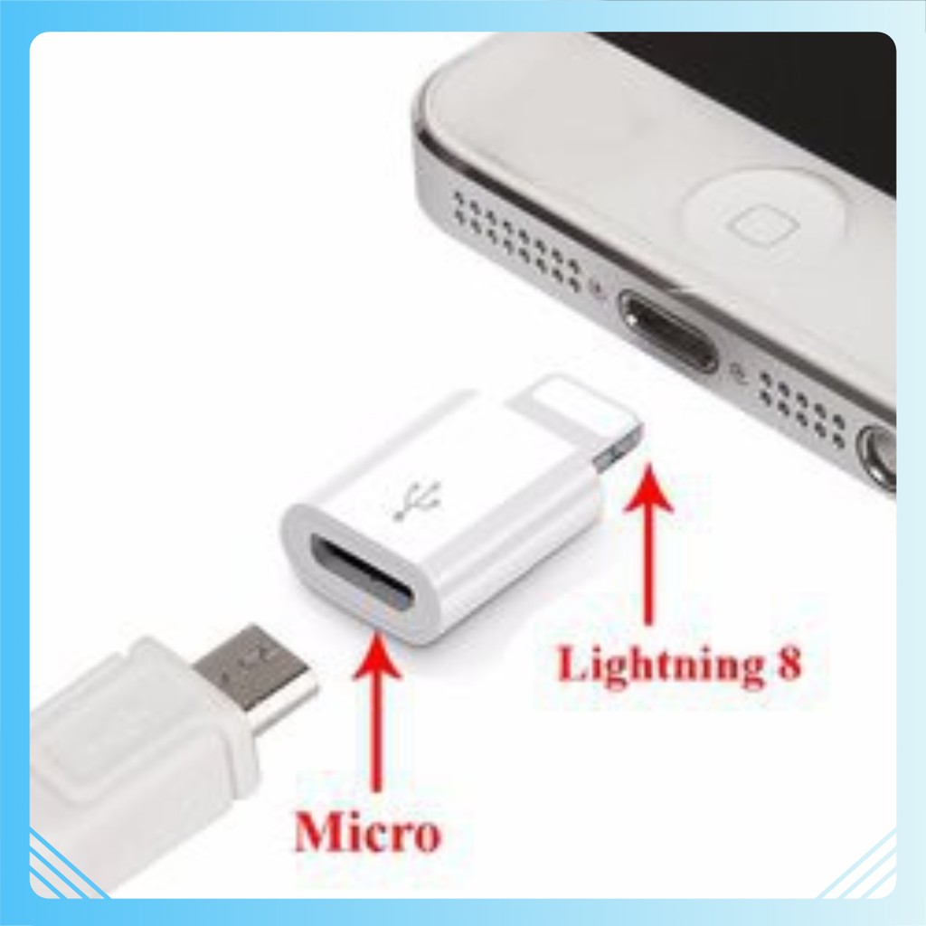 [Rẻ] Đầu chuyển micro Usb sang Lightning Iphone [HN] [Bán buôn]