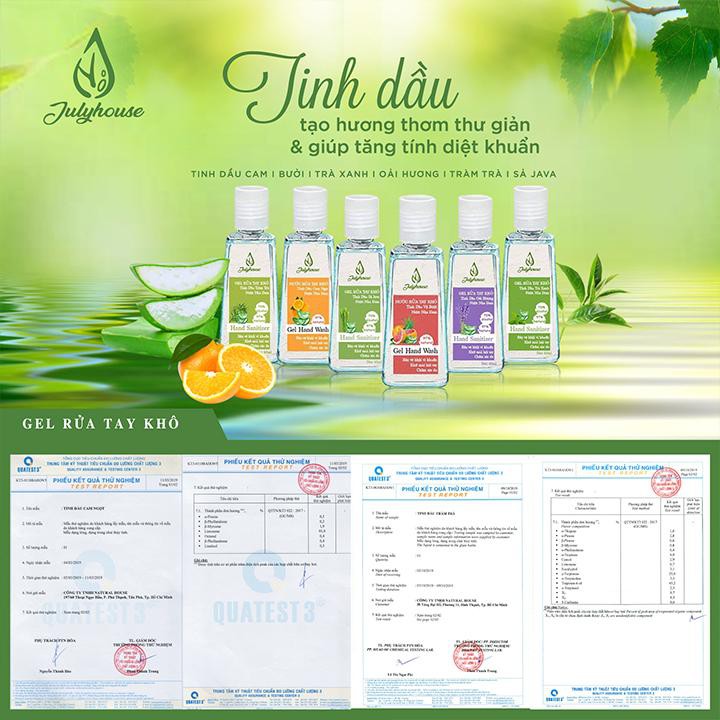 Gel rửa tay khô tinh dầu Bưởi Chùm và Nha Đam 100ml JULYHOUSE | BigBuy360 - bigbuy360.vn