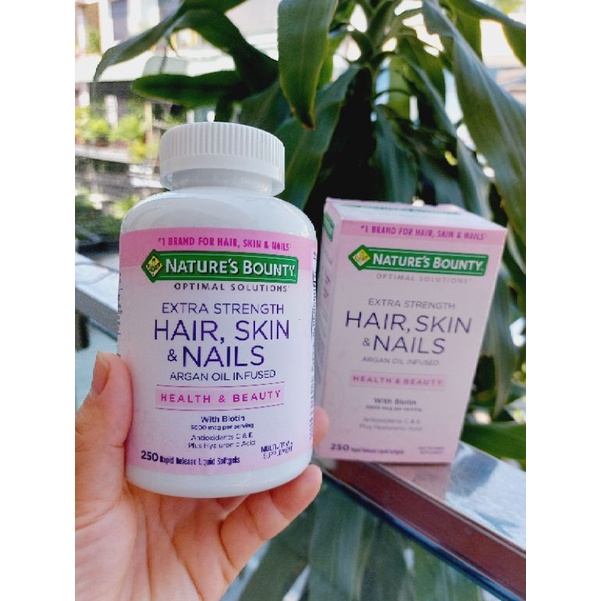 Viên Uống Làm Đẹp Da Móng Tóc Hair Skin & Nail Nature’s Bounty 250 viên