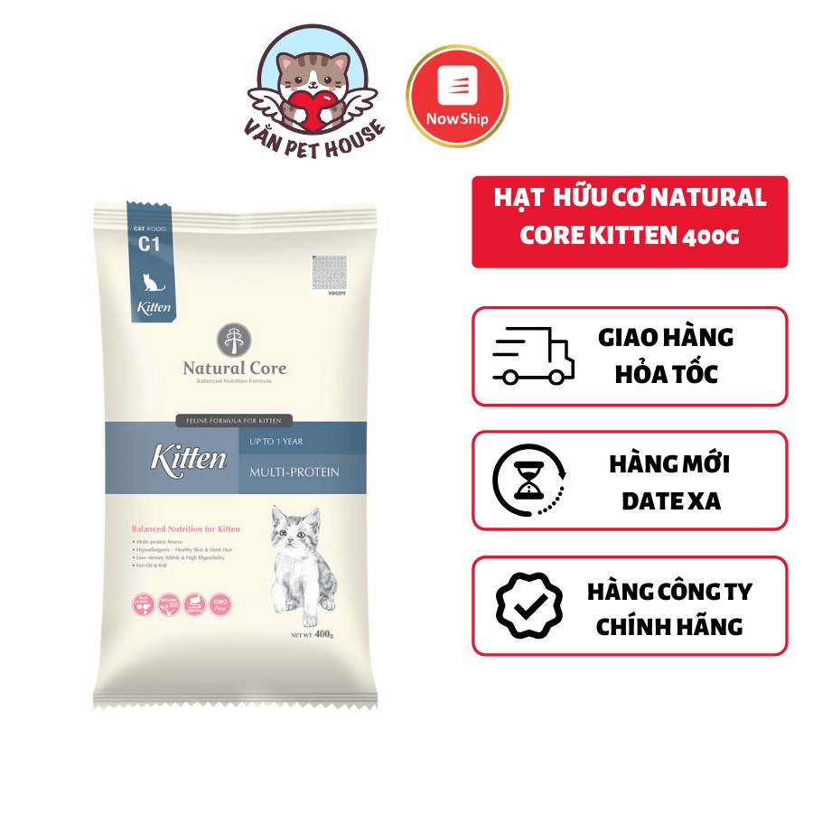 Hạt Hữu Cơ Natural Core Kitten 400g Cho Mèo Con - C1 bene