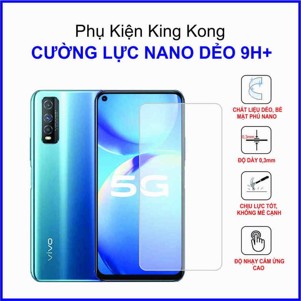 Dán cường lực Vivo Y70T ,  cường lực nano dẻo 9H+