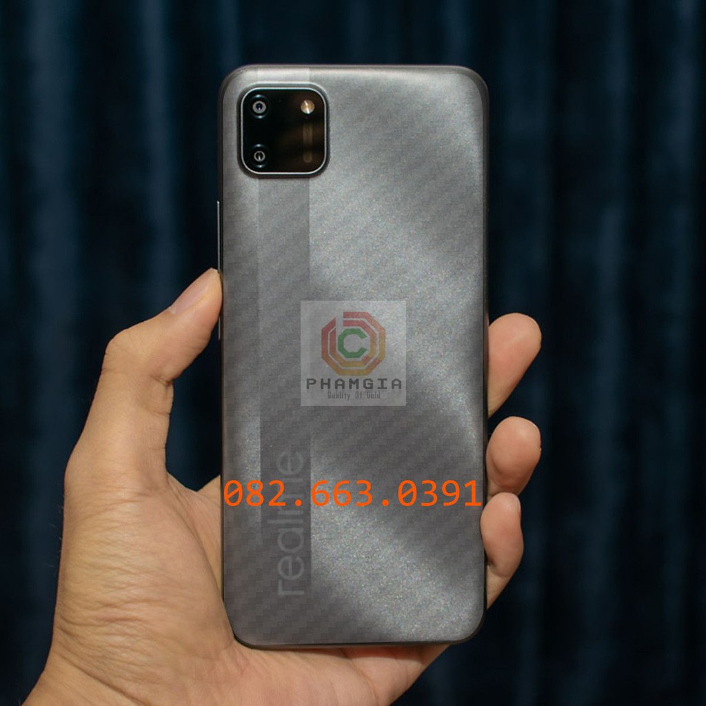 Miếng dán mặt lưng skin carbon Realme C11