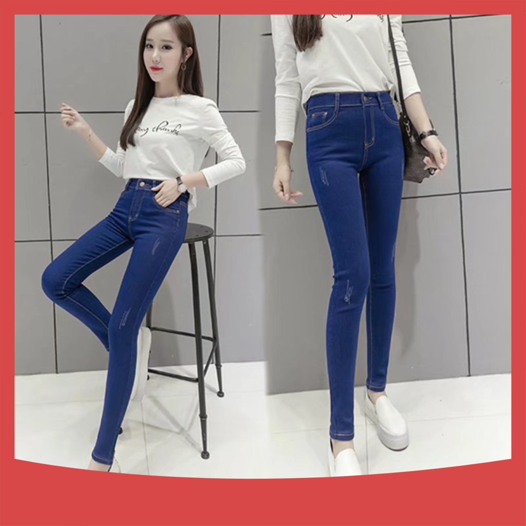 Quần Jean Nữ Ulzzang🍎FREE SHIP🍎 Giảm 5k nhập mã [ QUAN BO ] quần ống bó cạp cao kiểu dáng Hàn Quốc Q13 | BigBuy360 - bigbuy360.vn