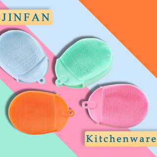 Reusable TPE soft bristle bath brush, dishwashing gloves