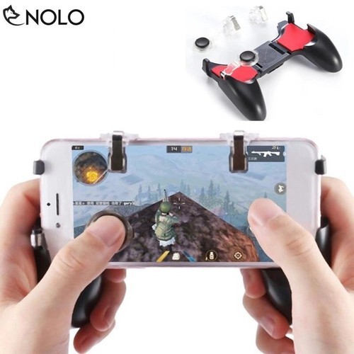 Combo Tay cầm Chơi Game Liên Quân PUBG ROS và Bộ 2 nút bấm hỗ trợ chơi PUBG K01