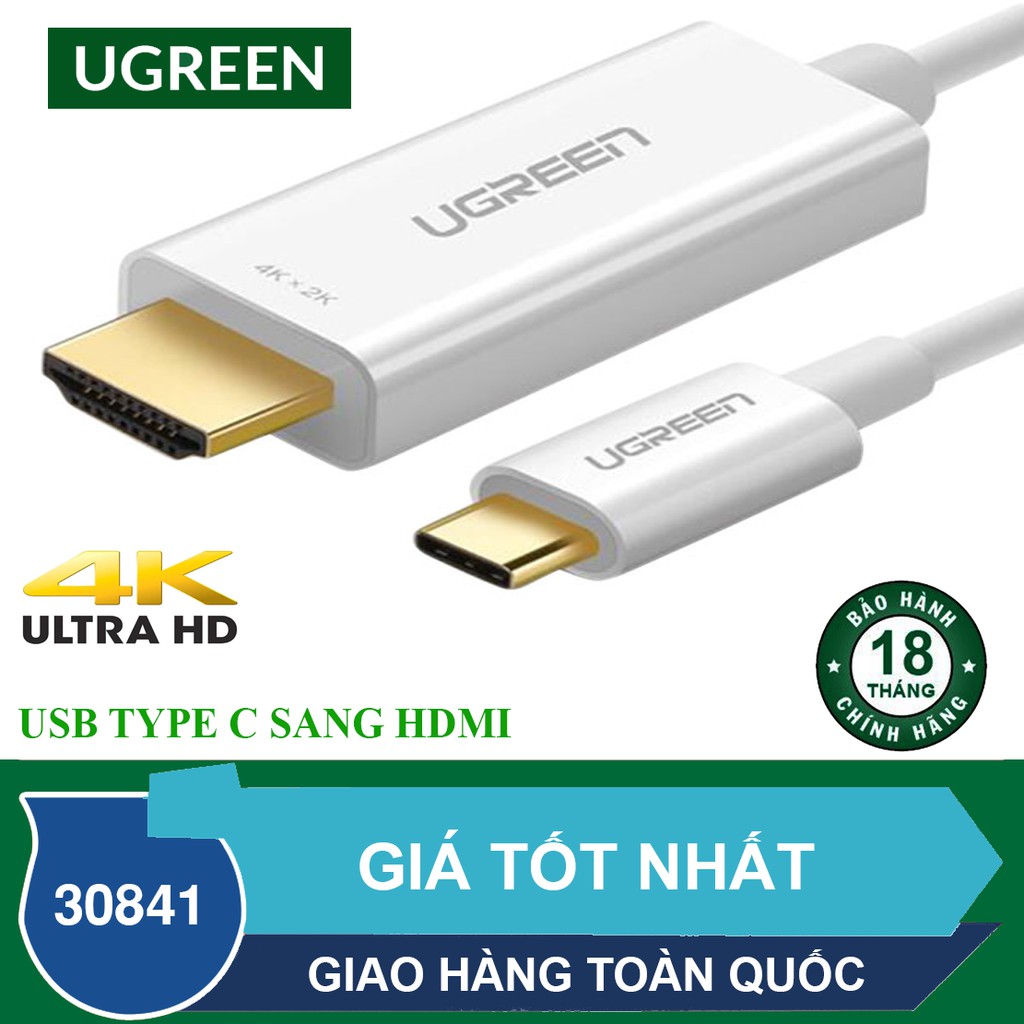 Cáp chuyển đổi USB Type-C sang HDMI- hỗ trợ 4K - Chính hãng UGREEN 30841