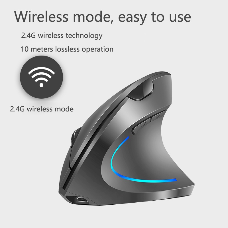 Chuột Không Dây 2.4Ghz 6 Nút 2400 Dpi Dùng Để Chơi Game