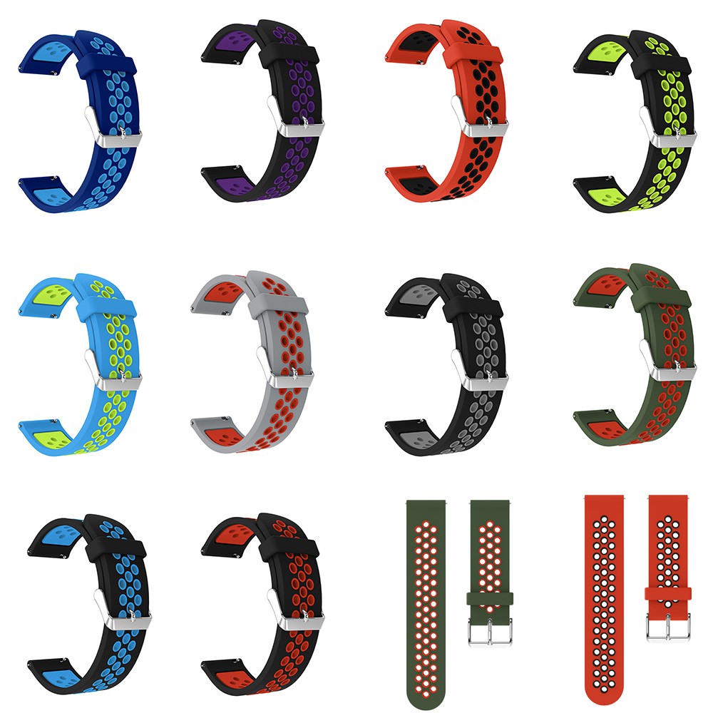 Dây đeo silicon cho đồng hồ Huami Amazfit Bip/Amazfit GTS/GTR 42mm/Samsung Galaxy Watch Active 2/Active/Galaxy 42mm