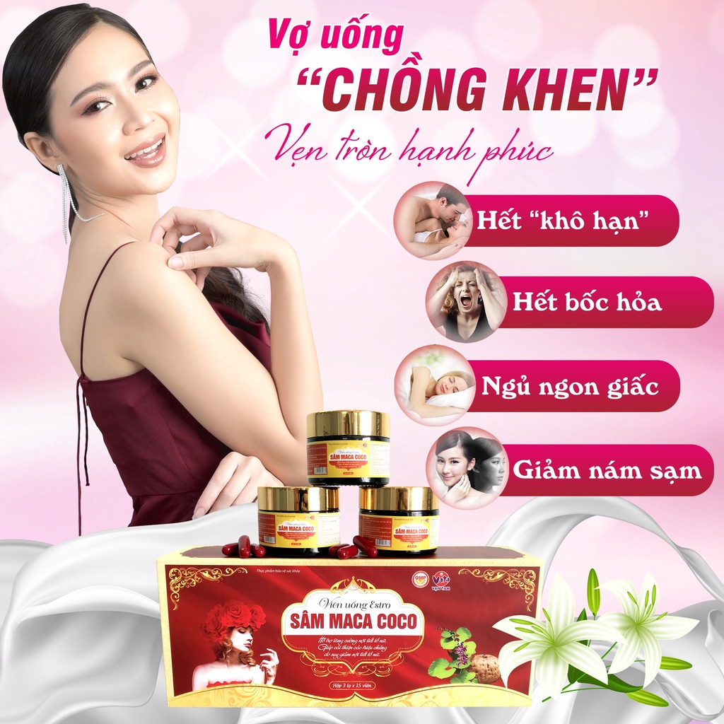 Viên Uống Estro Sâm Maca Coco Vạn Tam Bổ Sung Collagen Nhau Thai Cừu Sâm thumbnail