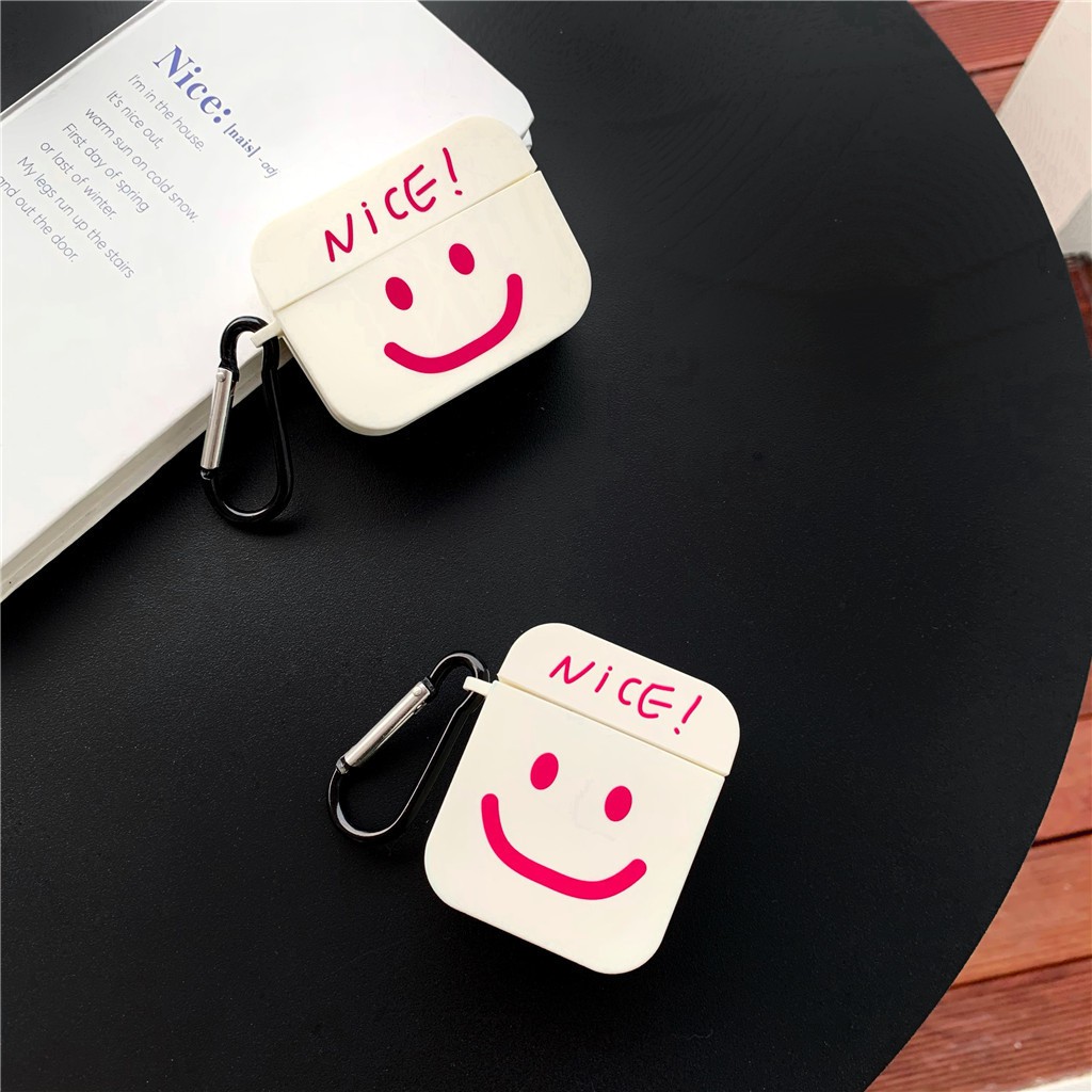 Ốp silicon hình mặt cười Nike cho iPhone AirPods Pro AirPods 1 AirPods 2 | BigBuy360 - bigbuy360.vn