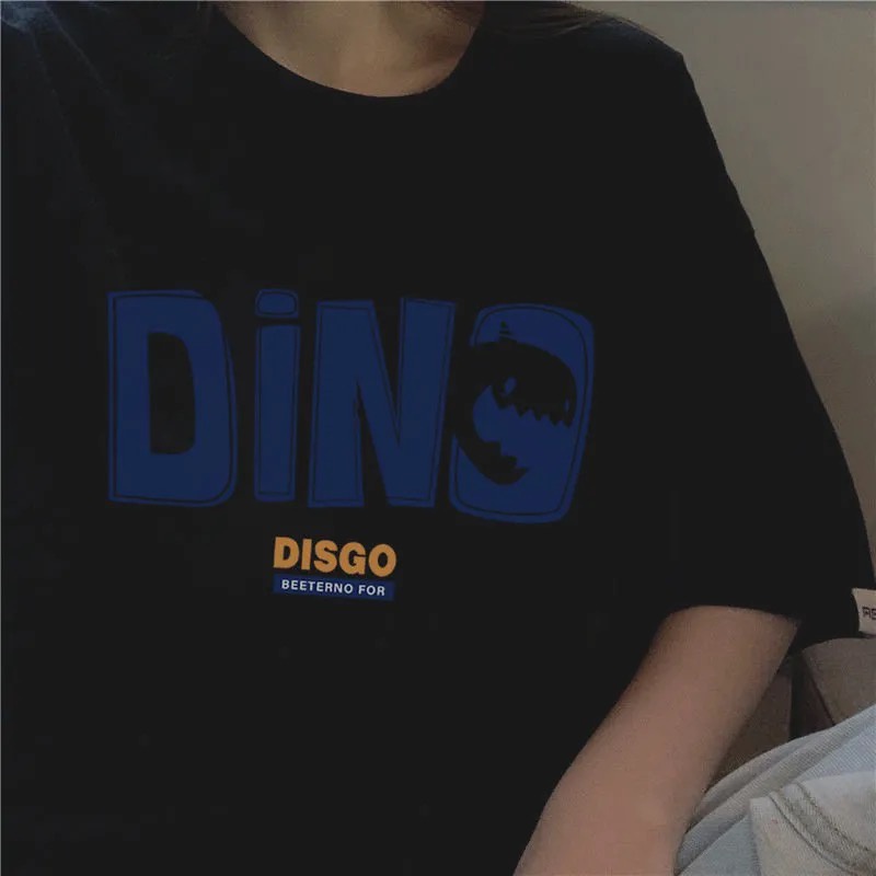 Áo thun Xiaozhainv tay ngắn cổ tròn in họa tiết phong cách vintage thời trang cho nữ