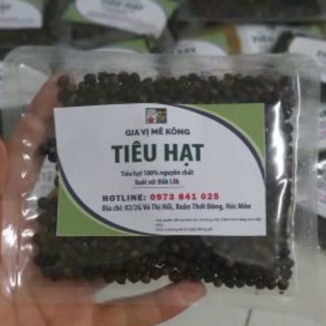Tiêu Đen Đắk Lắk 100% nguyên chất gói 100gr