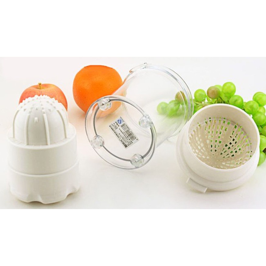 Dụng Cụ Vắt Trái Cây - Ca Nhựa B2 Ép Vắt Cam - Chanh (Trắng/Vàng)