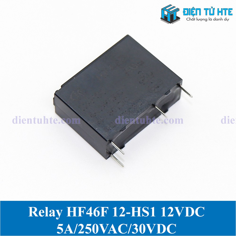 Relay 12V 4 chân HF46F 12-HS1 tiếp điểm thường mở 5A - chính hãng HONGFA [HTE Quy Nhơn CN2]