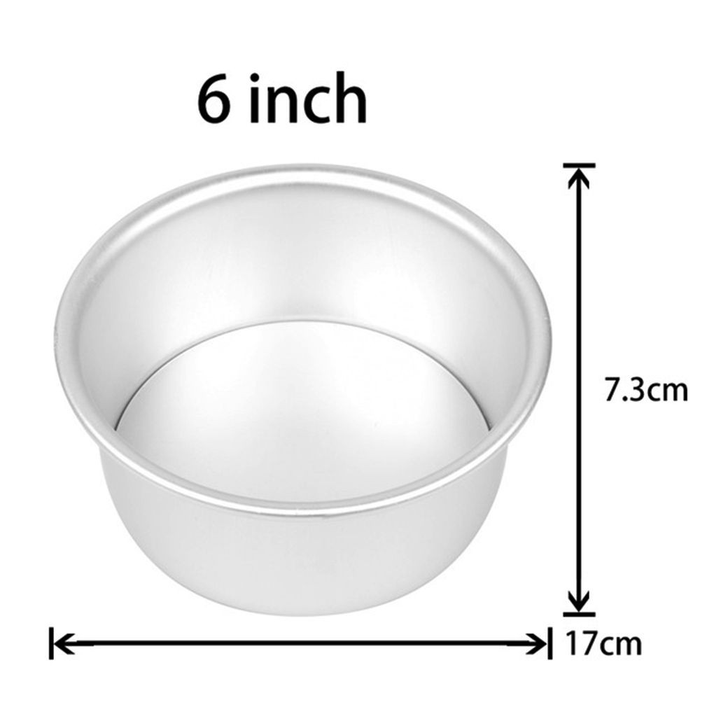 [Ready stock]Khuôn nướng bánh hình tròn bằng hợp kim nhôm kích thước 2/4/6/10 Inch