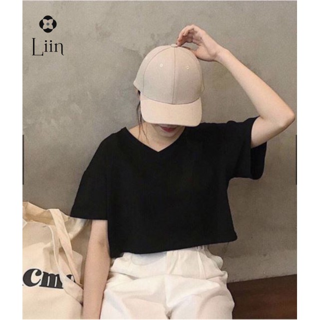 Áo phông nữ croptop Linbi freesize form rộng tay lỡ phong cách trẻ trung Liin clothing SP009 | BigBuy360 - bigbuy360.vn