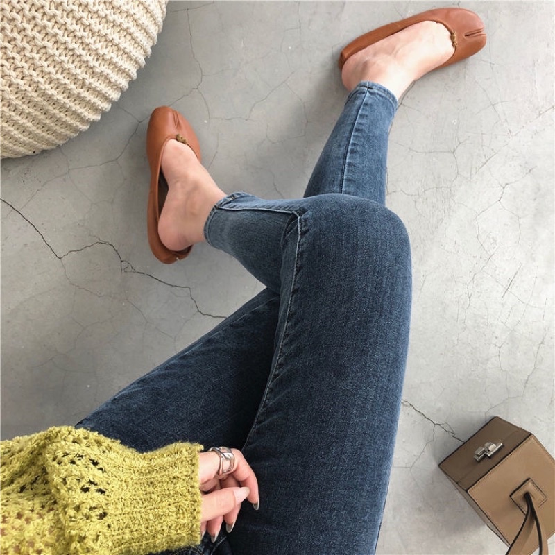Freeship Quần Skinny Lưng Cao Siêu Co Giãn Không Phai Màu