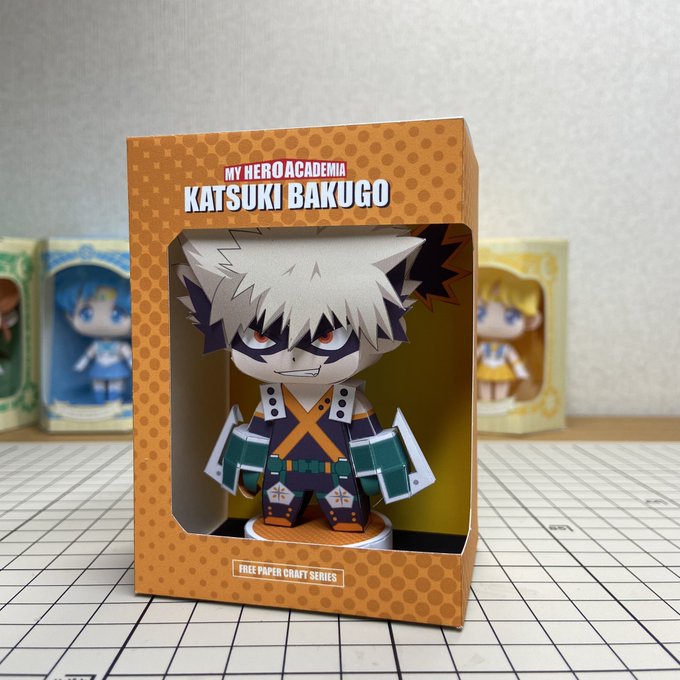 Mô hình giấy nhân vật Boku No Hero Academia My Hero Academia - Mô Hình Todoroki , Bakugo , Deku - Kit Mô Hình Anime