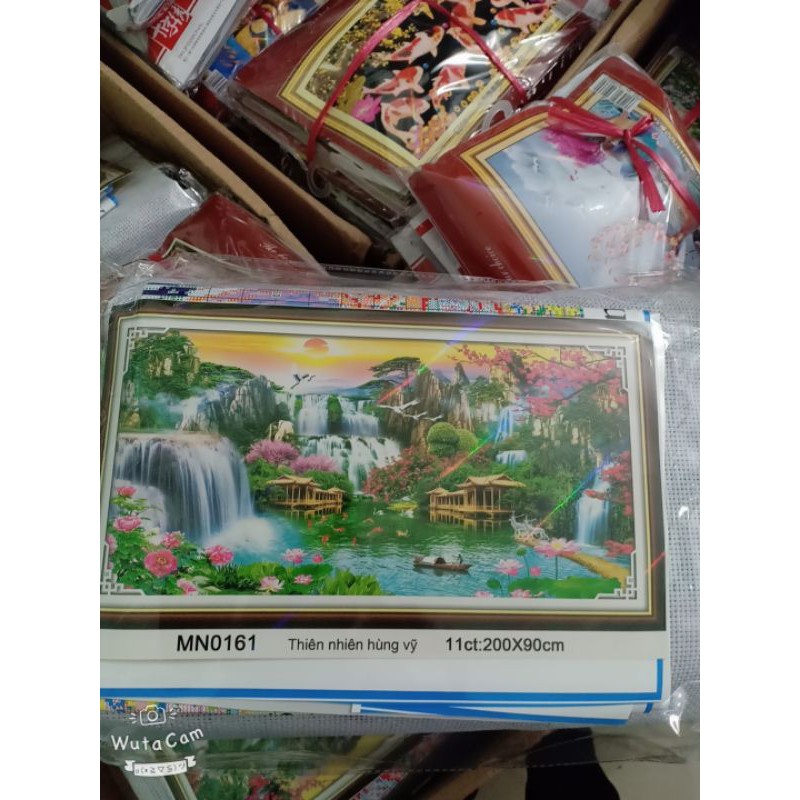 Tranh Thêu Chữ Thập Phong Cảnh Tuyệt Đẹp KT:130x65cm-160x75cm-200x90cm