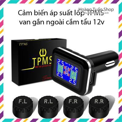 TPMS Cảm biến áp suất lốp TPMS CẮM TẨU 12V van gắn ngoài MÀN HÌNH MÀU