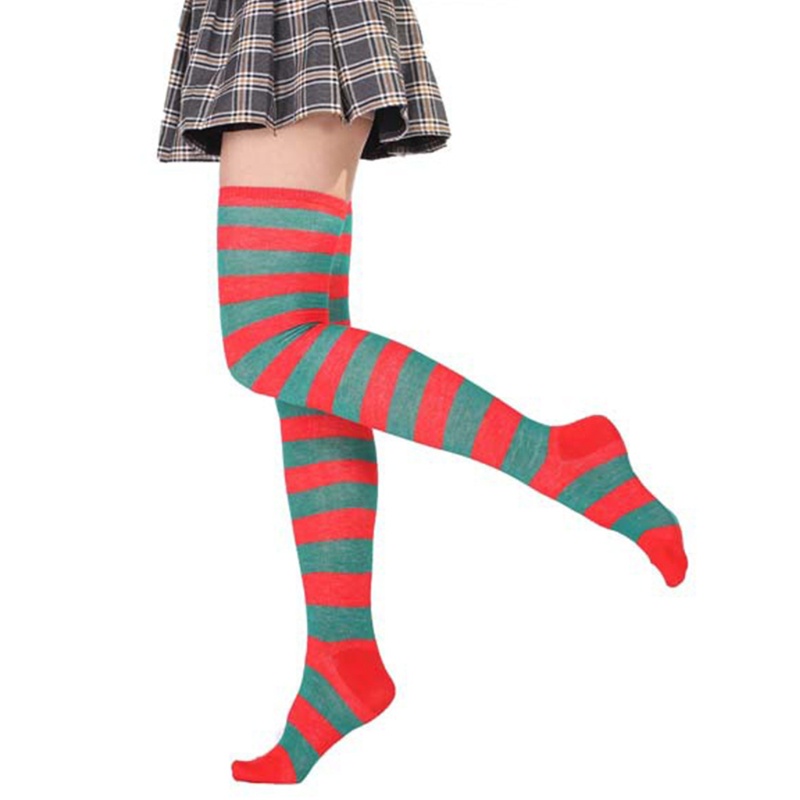Xixi Vớ Dài Qua Gối Nhiều Màu Họa Tiết Sọc Ngang Dành Cho Nữ