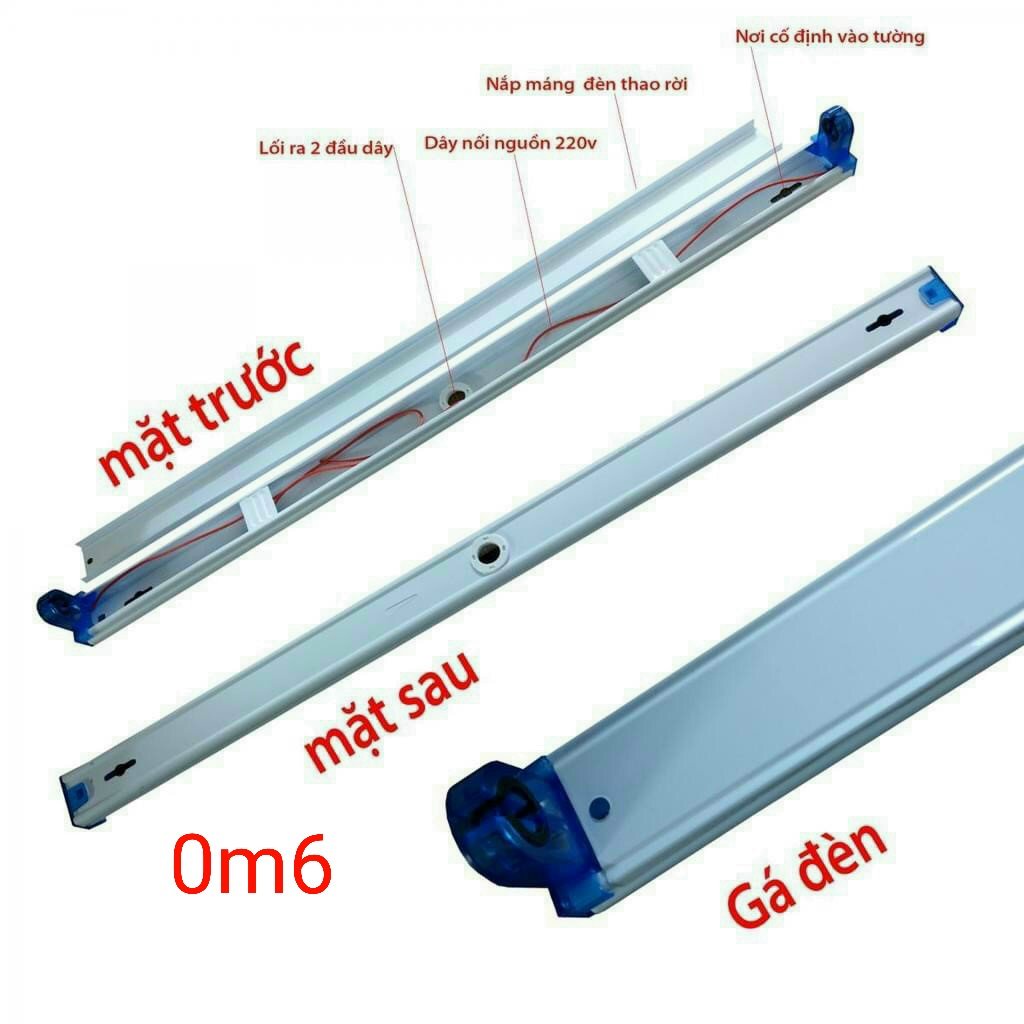 MÁNG ĐÈN LED 0M6 1M2 ĐƠN ĐÔI