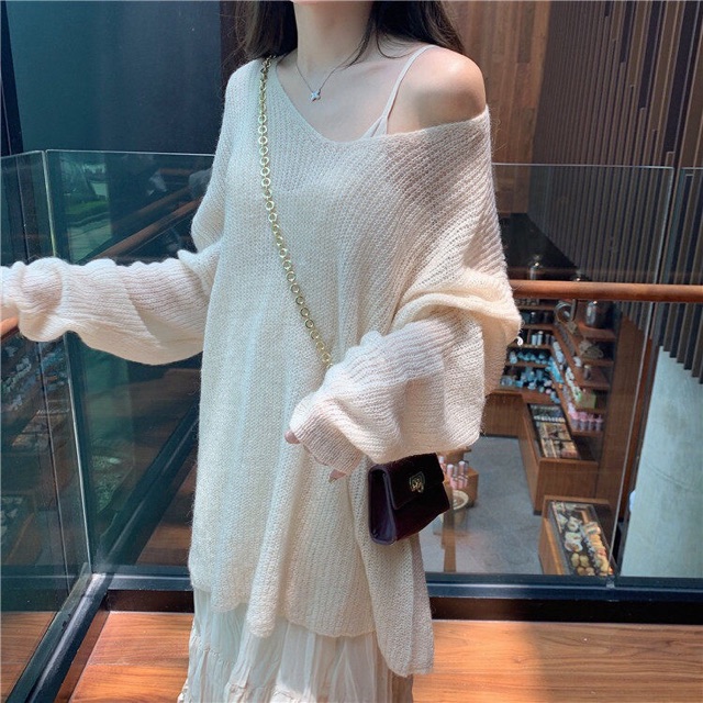 Set váy dài + áo len mỏng ulzzang