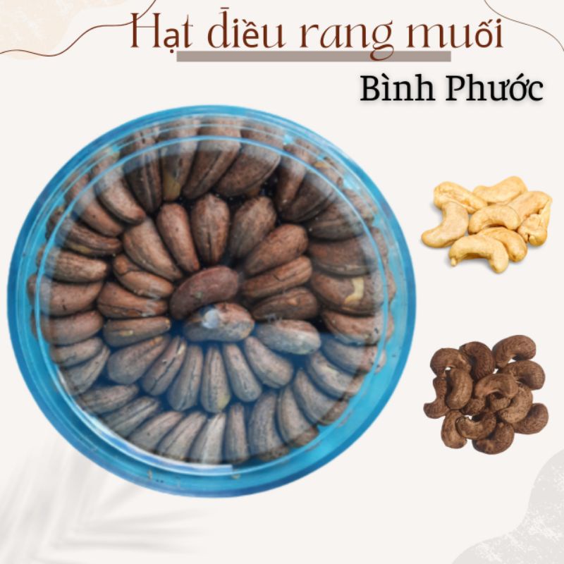 500g Hạt điều rang muối bình phước loại nguyên lụa size A cồ (loại 1)