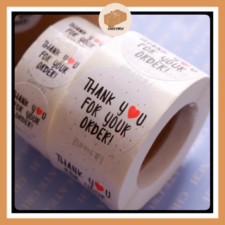 [HÌNH THẬT] Nhãn Dán Cuộn Sticker Thank you 500 Miếng Dán - Tem Cám Ơn Khách Hàng Thank You Màu Trắng