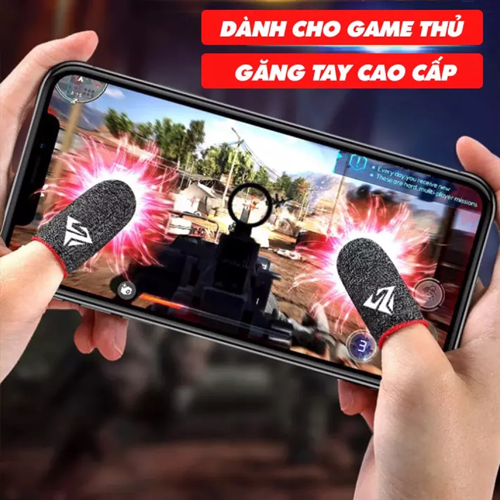 Găng tay chơi Game Sợi Bạc TOT01 Cao Cấp chống mồ hôi tay, tăng độ nhậy cảm ứng ,phụ kiện chơi game