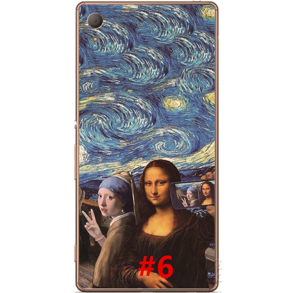 Ốp điện thoại TPU chống sốc in tranh Van Gogh Starry cho Sony Z5 Z4 Z3 Z2 Z1