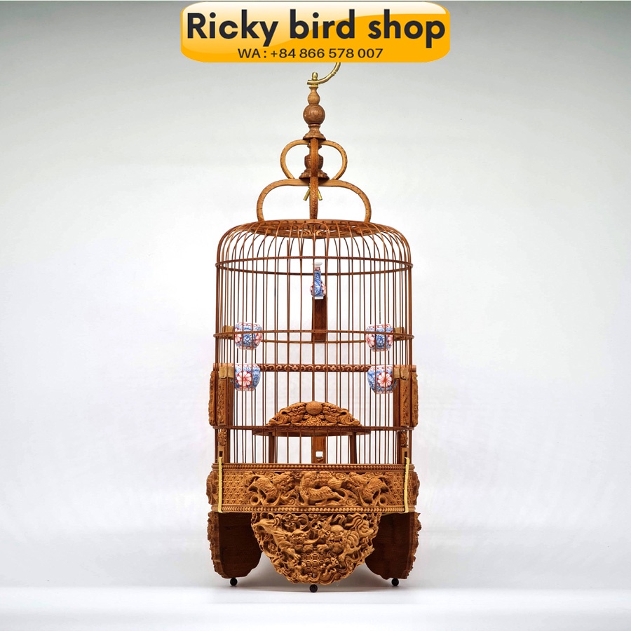 Lồng chim tre, Puteh bird cage - 3D Qillin design
