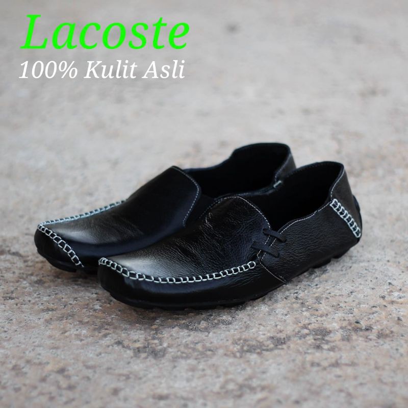 Lacoste Giày Lười Bằng Da Thật Thời Trang Dành Cho Nam