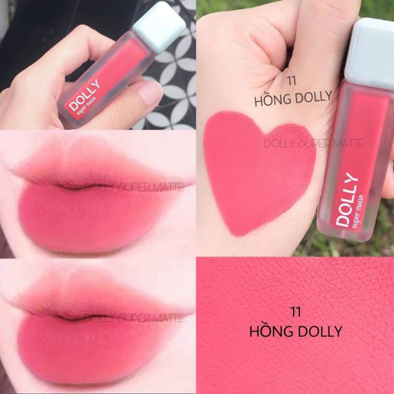 NEW 2021 [Hồng Dolly 11] Son Kem Lì Dolly Super Matte Không Chì Màu Hồng Dolly Nhẹ Nhàng Tự Nhiên | BigBuy360 - bigbuy360.vn