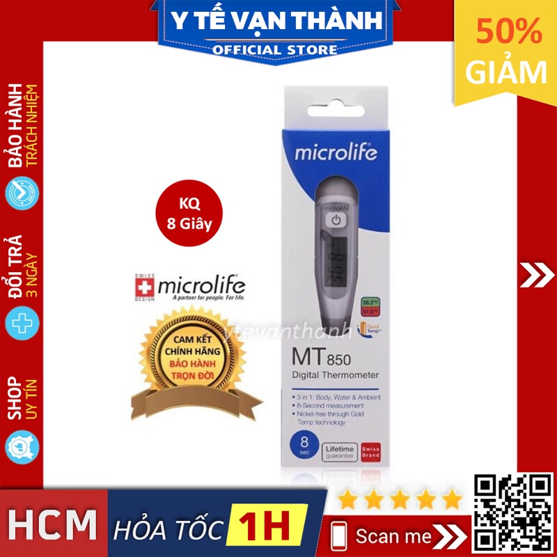 ✅ Nhiệt Kế Điện Tử- Microlife MT850, Kết Quả 8 Giây -VT0143