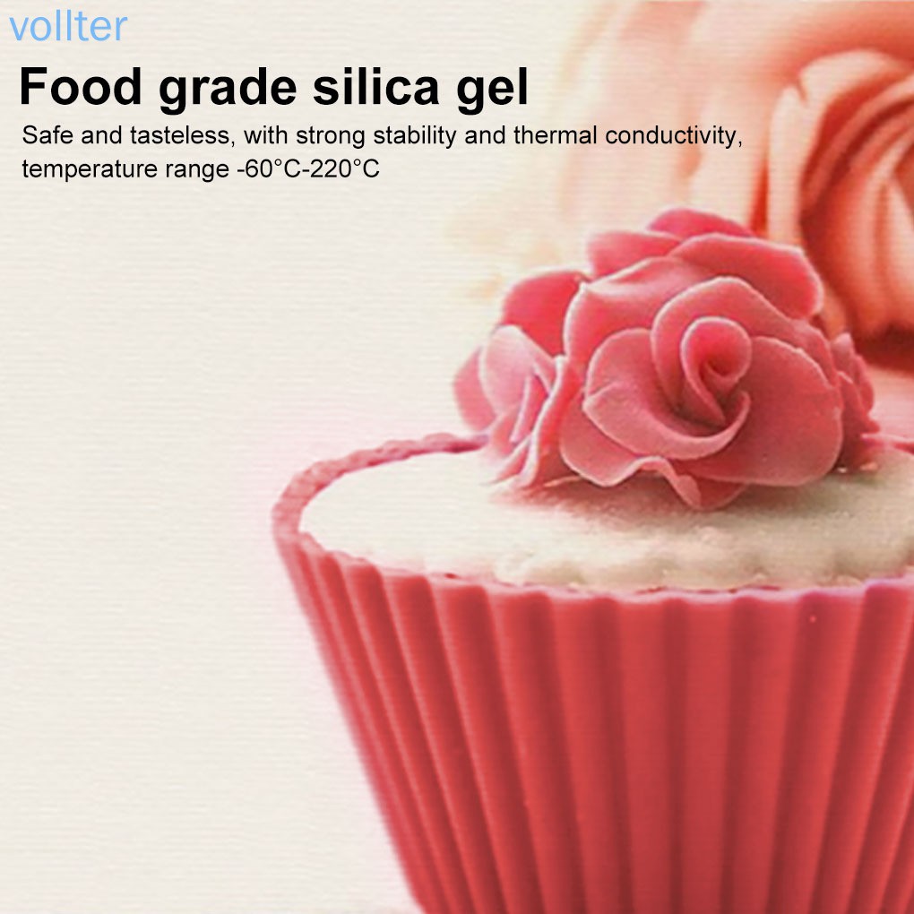 Set 10 Cốc Silicon Dùng Làm Bánh Cupcake Tiện Dụng