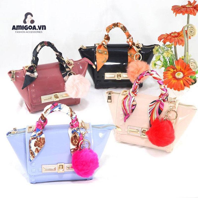 Khăn Choàng Lụa Trang Trí Túi Xách Nữ WJ1033