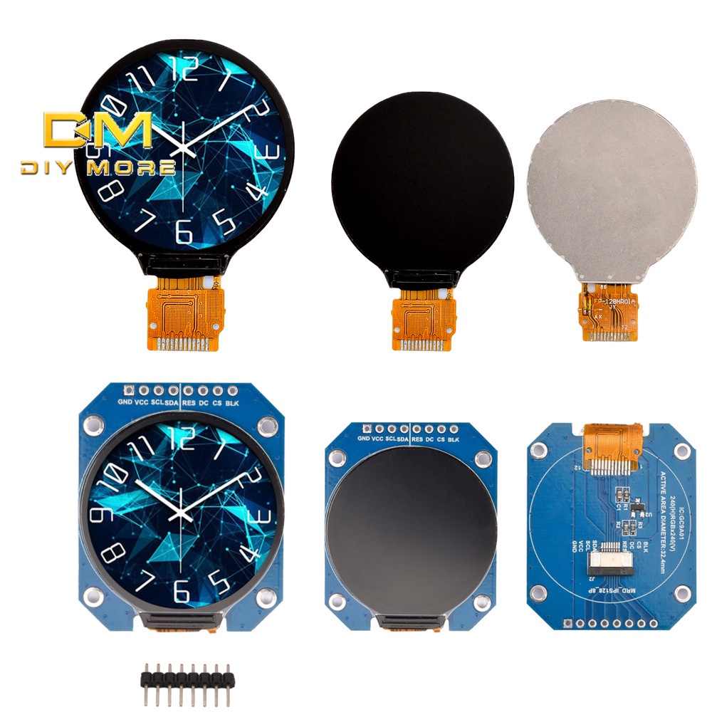 Linh kiện điện tử DIYMORE màn hình LCD 3.3V GC9A01 SPI giao diện 240X240 8 chân