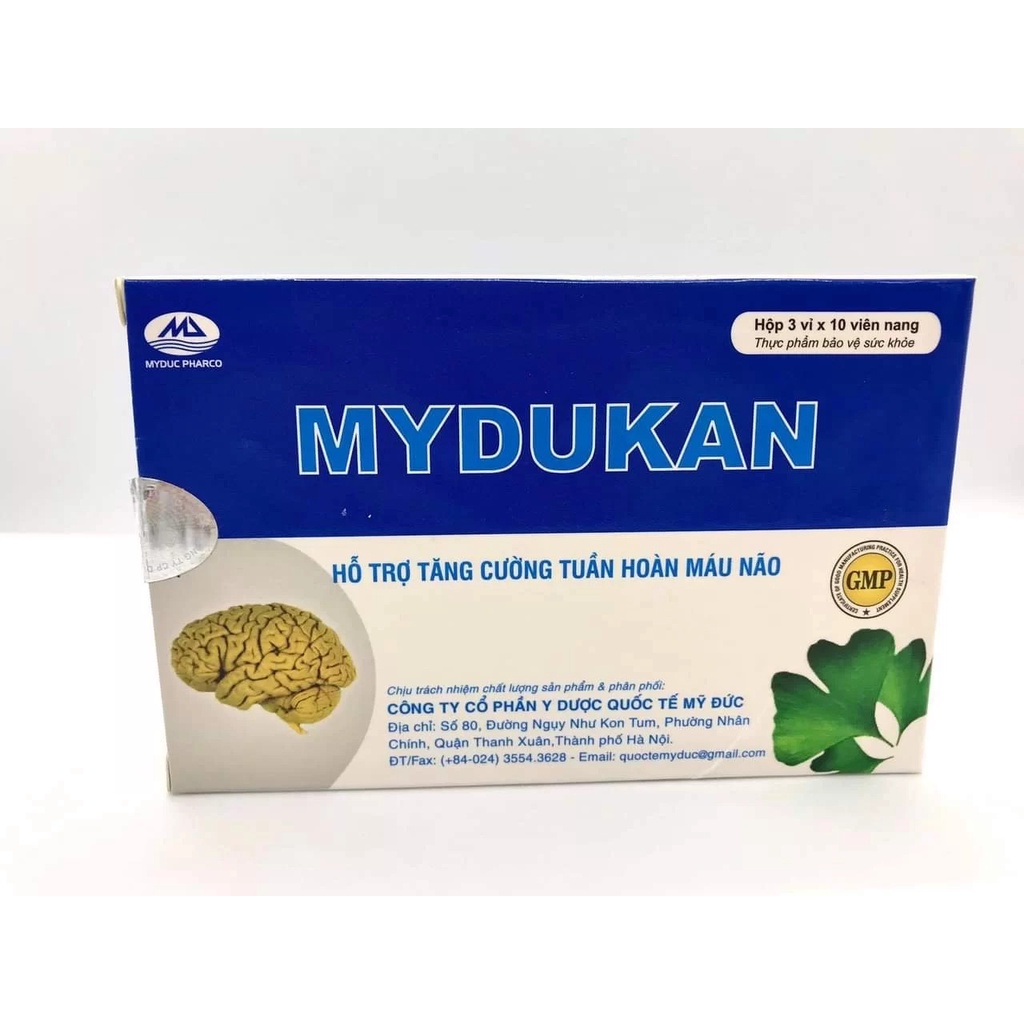 Viên Uống Tăng Cường Tuần Hoàn Máu Não MYDUKAN