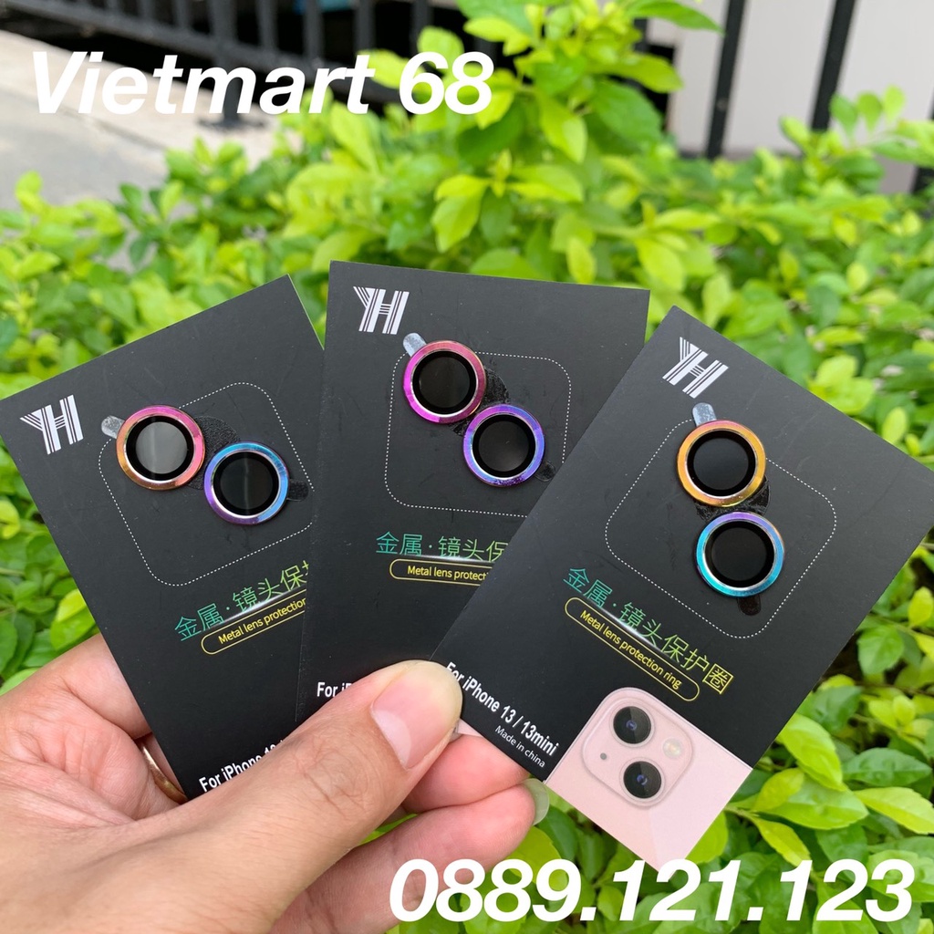 Bộ Vòng TITAN Bảo Vệ Camera IPhone 12-12Mini, 12Pro, 12PRM,  iP13, 13Pro - 13PRM Chống Bụi, Hạn Chế Vân Tay & Mờ Camera