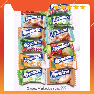 ( 30 VIÊN MIX 6 VỊ ) Kẹo ALPENLIEBE vị XOÀI MUỐI ỚT / HỒNG TRÀ / CÀ PHÊ / CAM / TÁO