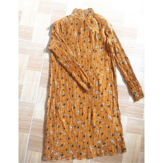 Đầm midi dập ly hoa nhí (127)