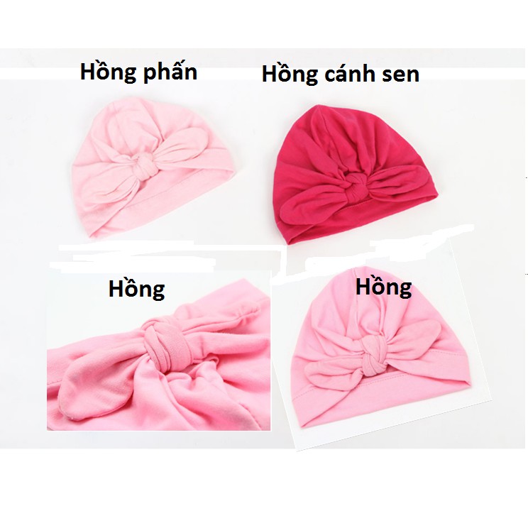 [Mã FAMAYFA giảm 10K đơn 50K] Mũ turban Nơ cho bé gái