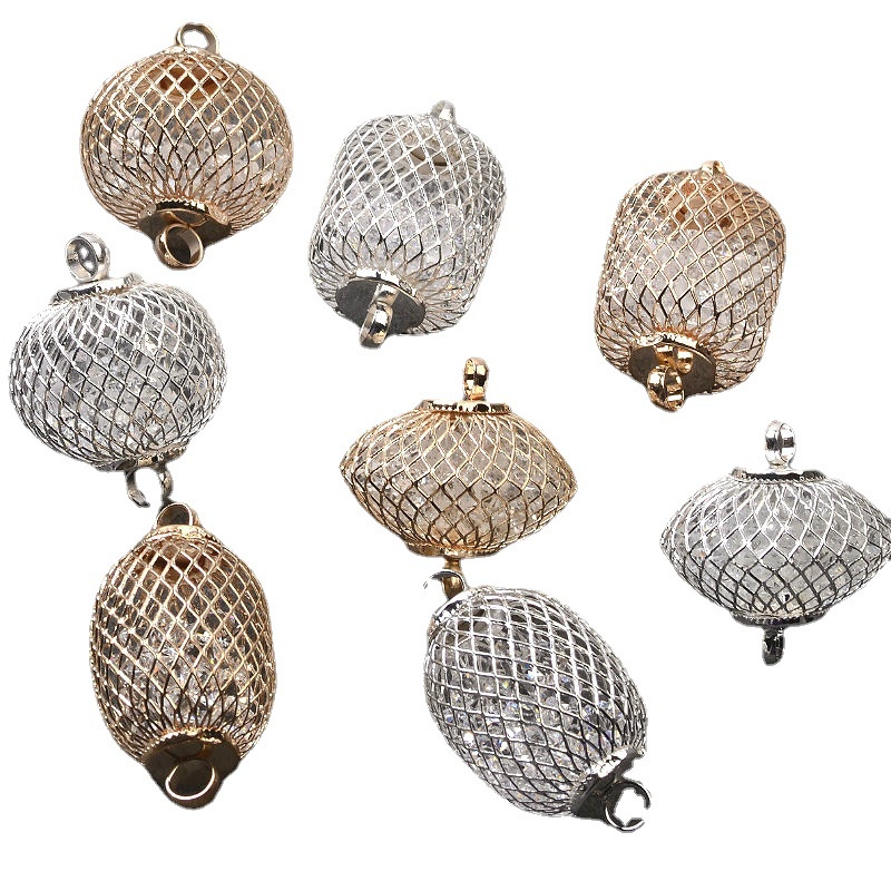 (1 cái) Lồng đèn kim loại lúc lắc nhiều size, Nguyên liệu làm trang sức cổ trang, Nguyên liệu diy