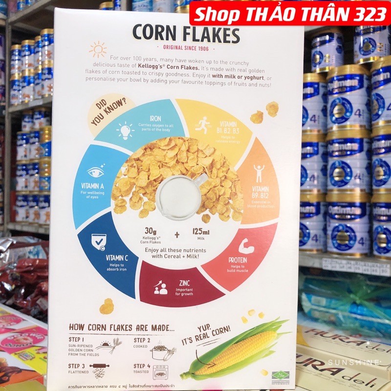 Bánh Ăn Sáng CORN FLAKES Hộp 275g